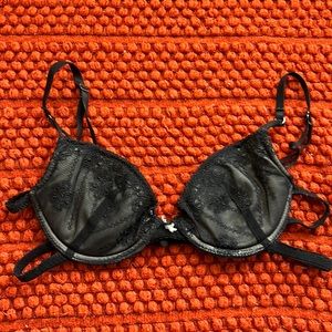 H&M Black Lace Strap Cutout Bra